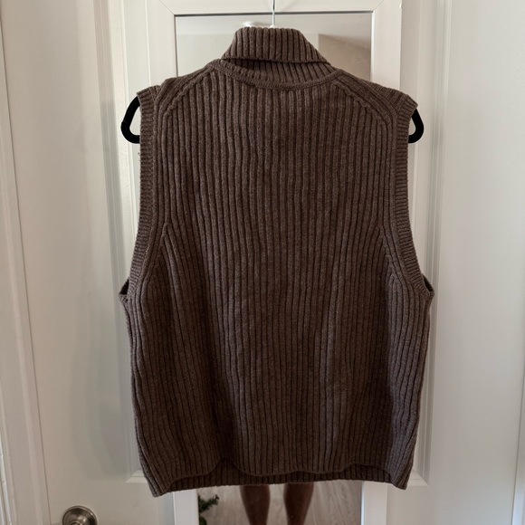 & Other Stories Stockholm Atelier Wool Ribbed Turtleneck Sweater Brown Larg - Picture 6 of 6
